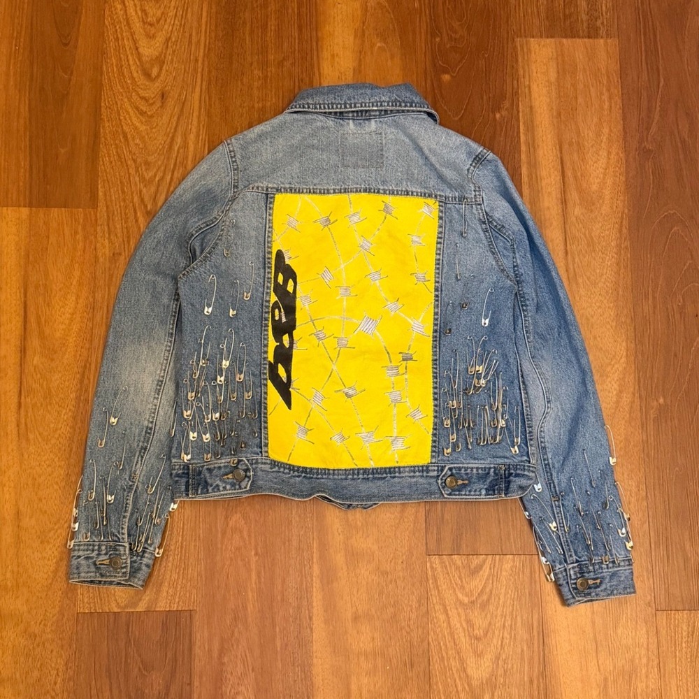 Post Malone Beerbongs & Bentleys Custom Denim Jean Jacket Women's Size Large
